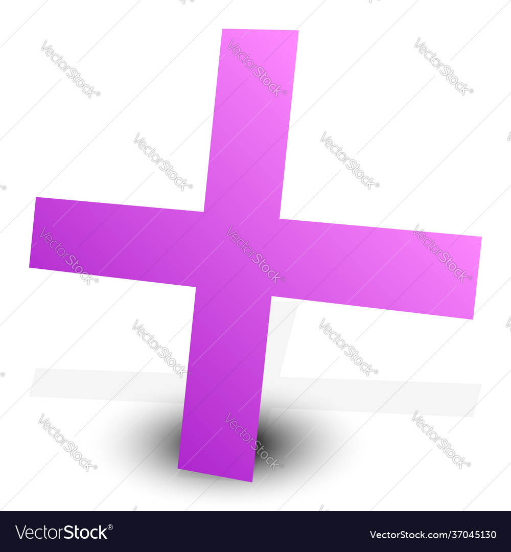 Plus cross sign mathematics math concepts add vector image Plus cross sign mathematics math concepts add