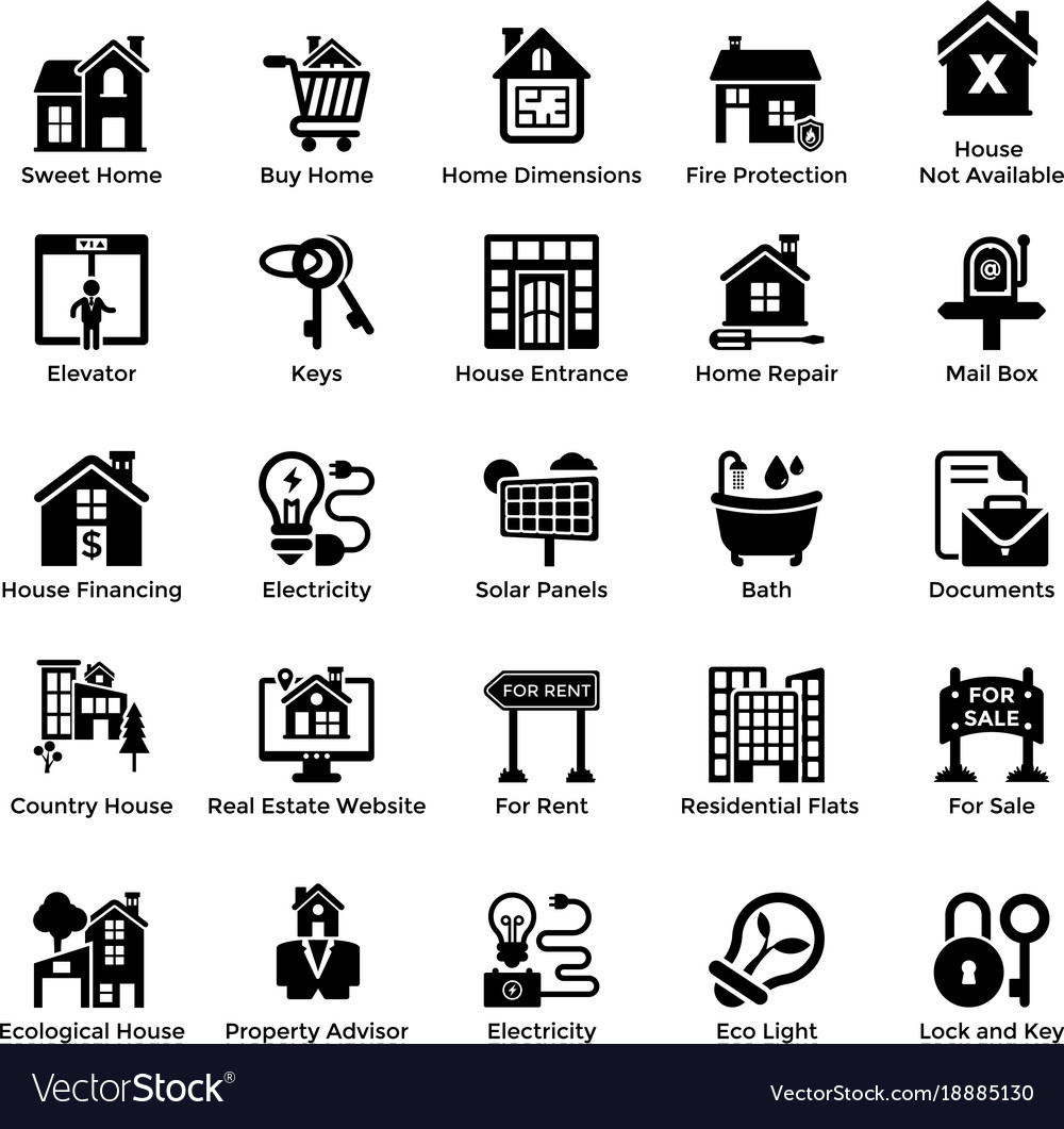 Immobilien Glyph Icons 7