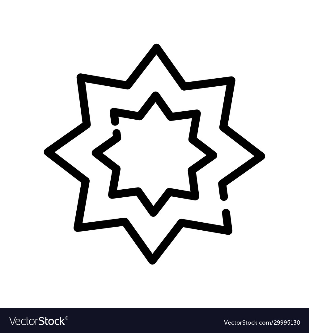 Star symbol line style icon