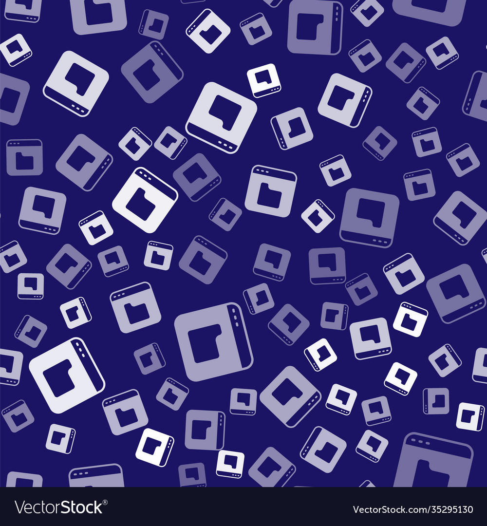 White browser files icon isolated seamless pattern vector image White browser files icon isolated seamless pattern