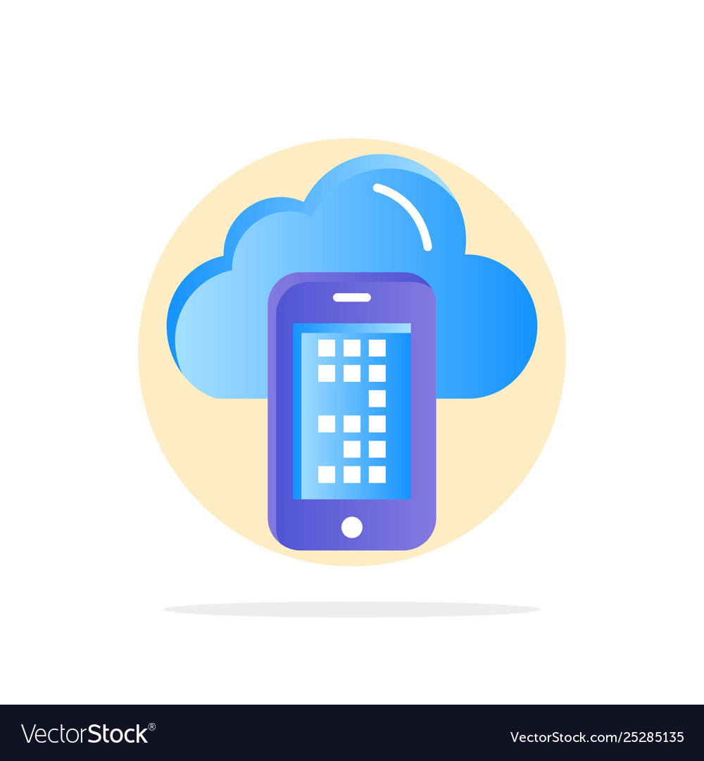 Cloud computing mobile cell abstract circle vector image Cloud computing mobile cell abstract circle