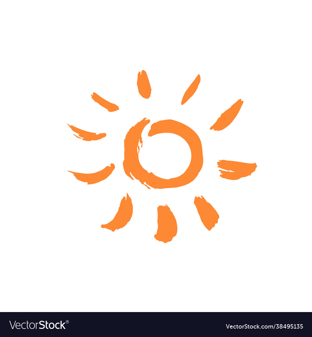 Doodle grunge style icon decorative element vector image Doodle grunge style icon decorative element