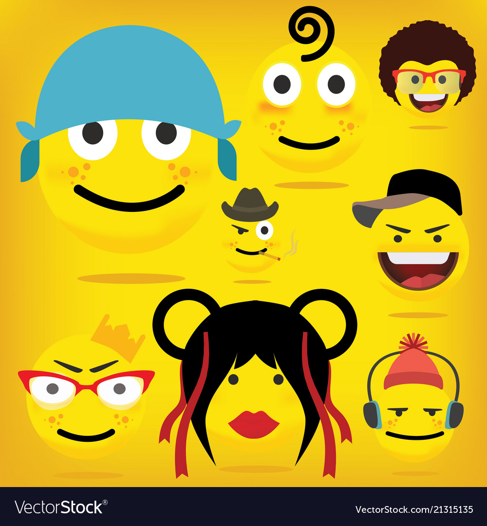 Emoji emoticon smiley Royalty Free Vector Image