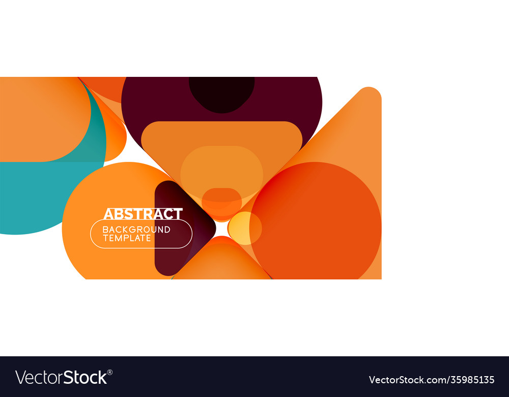 Modern geometric round shapes and dynamic lines vector image Modern geometric round shapes and dynamic lines