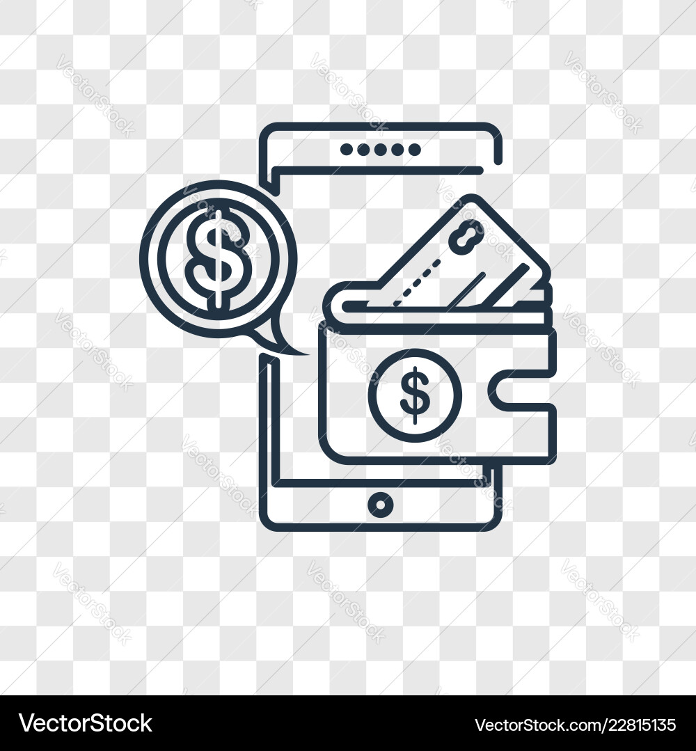 Payment method concept linear icon isolated Vector Image