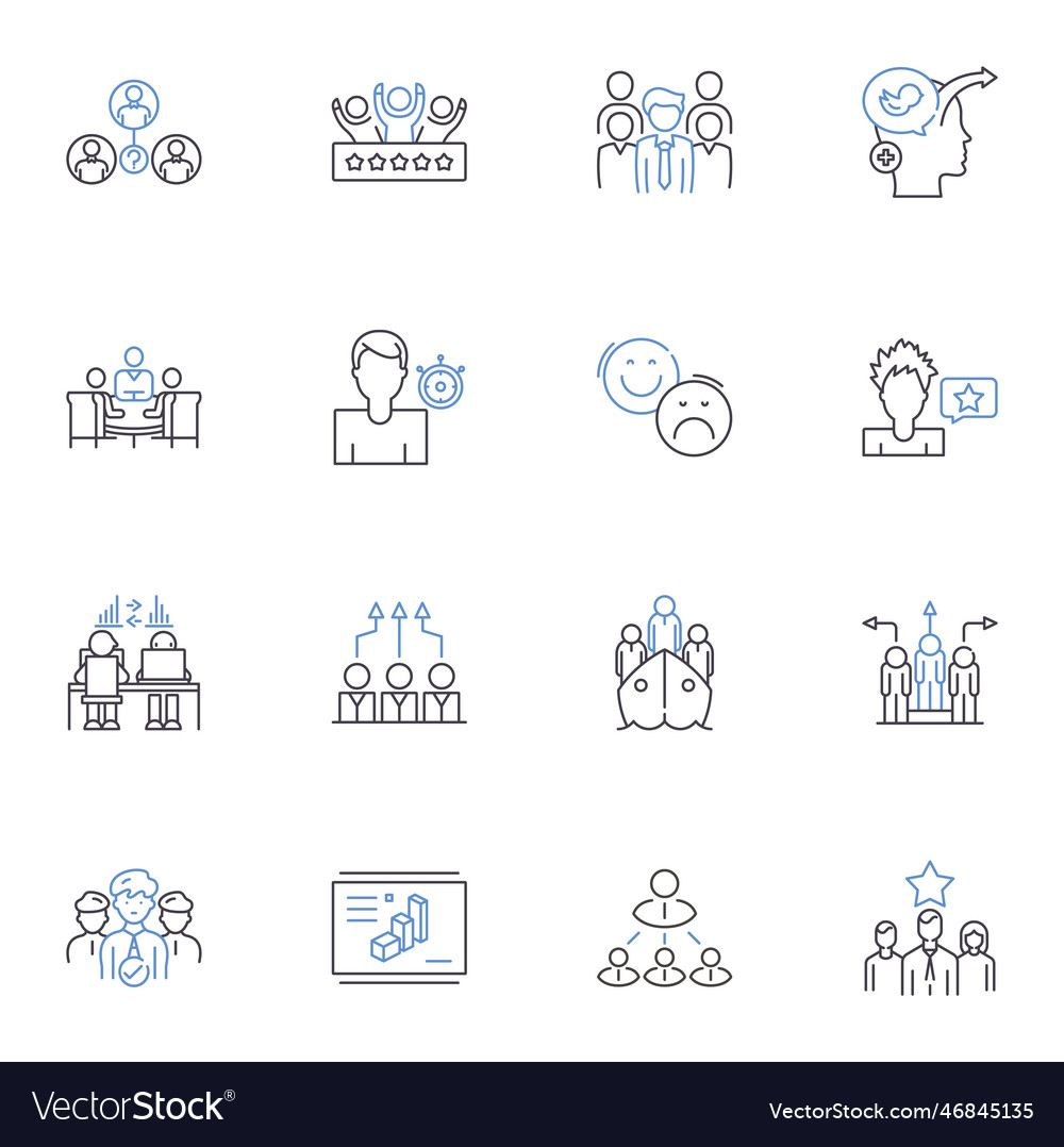 Regimen staff line icons collection dedicated Vector Image