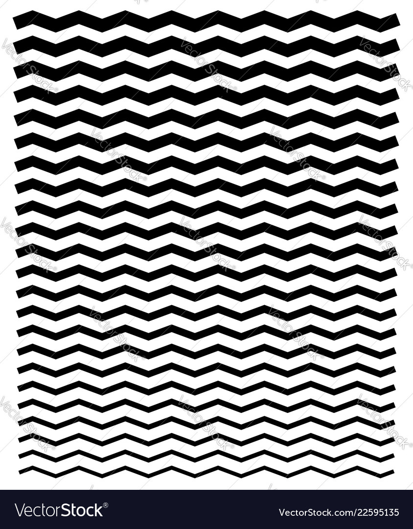 Thinner and thicker wavy zig-zag horizontal line vector image Thinner and thicker wavy zig-zag horizontal line