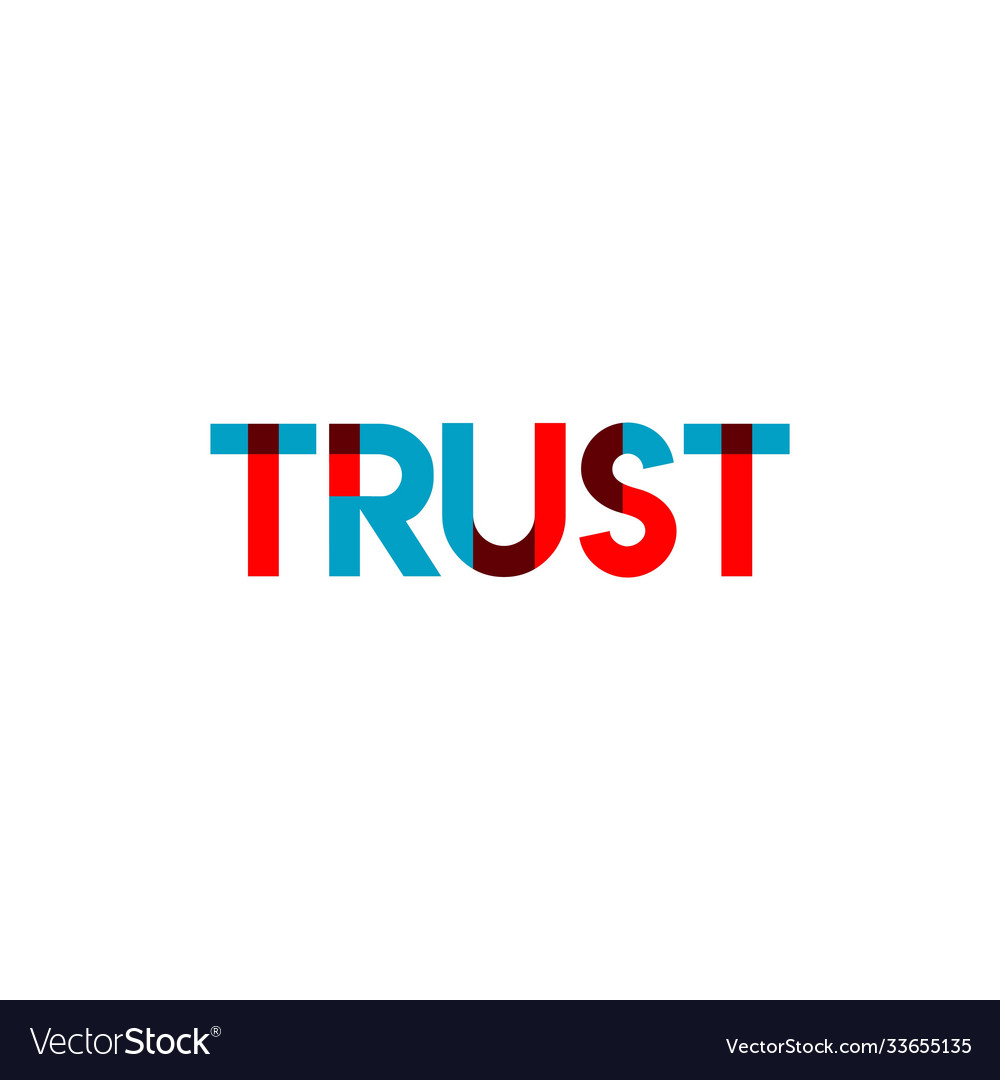 Trust template design Royalty Free Vector Image