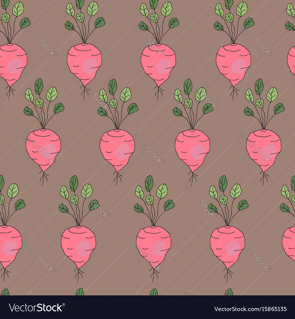 Vegetable pattern with radish