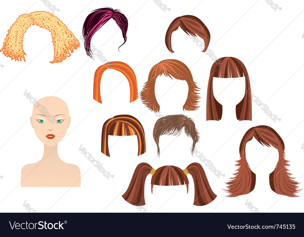 Womans haircuts Royalty Free Vector Image - VectorStock