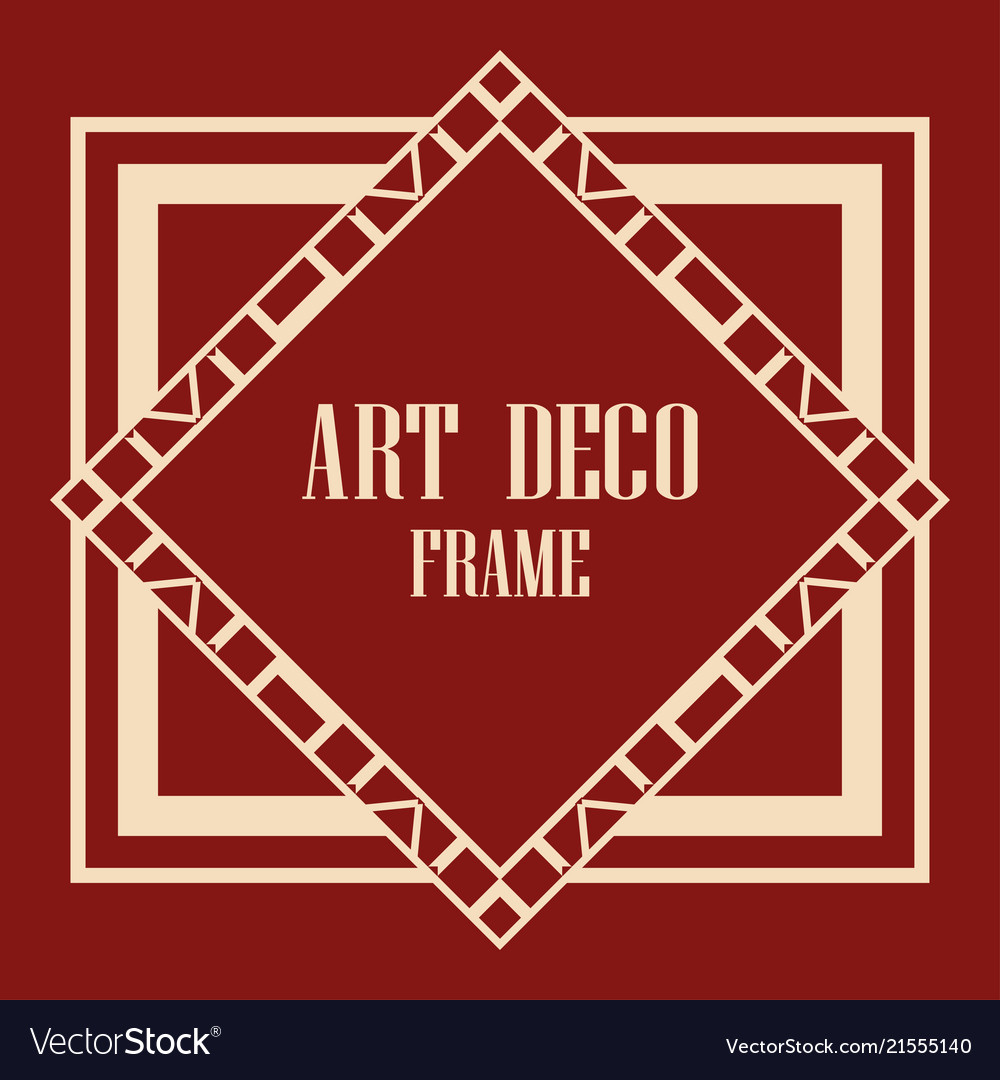 Art deco frame Royalty Free Vector Image - VectorStock