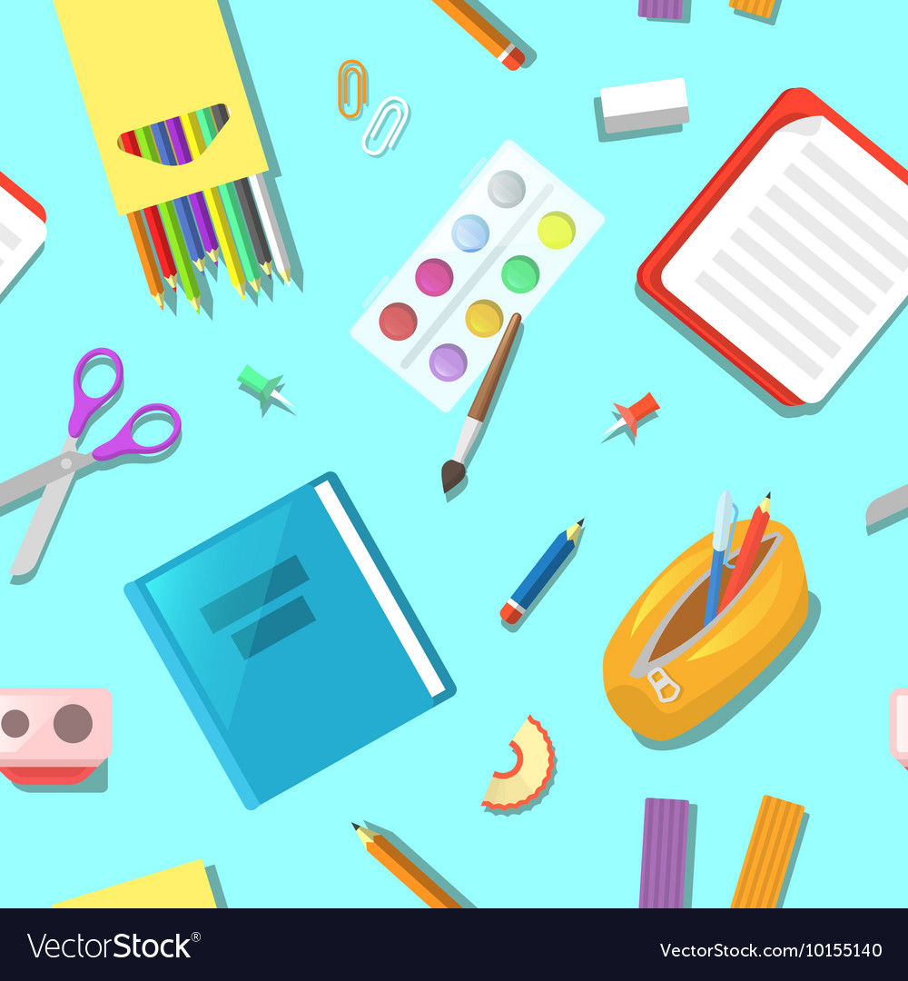 Back to school seamless pattern Royalty Free Vector Image