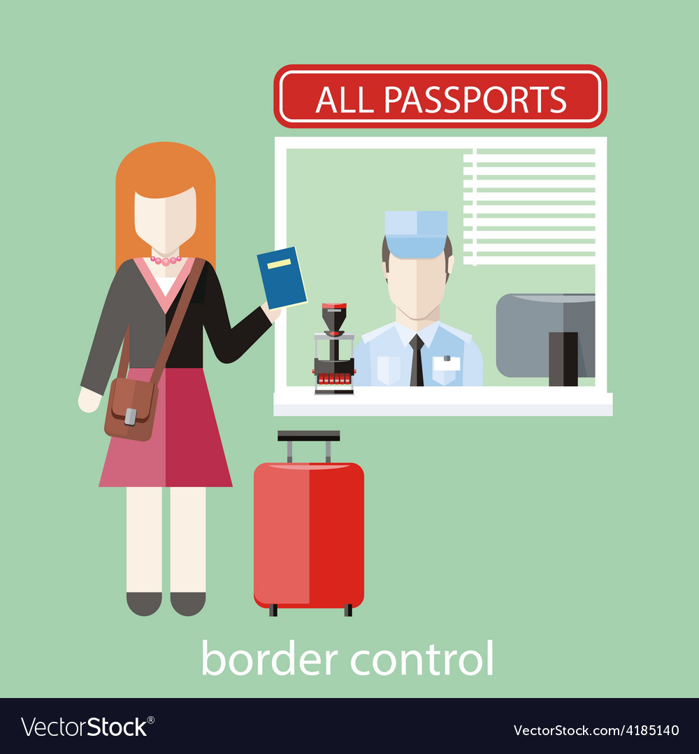 Border control concept Royalty Free Vector Image