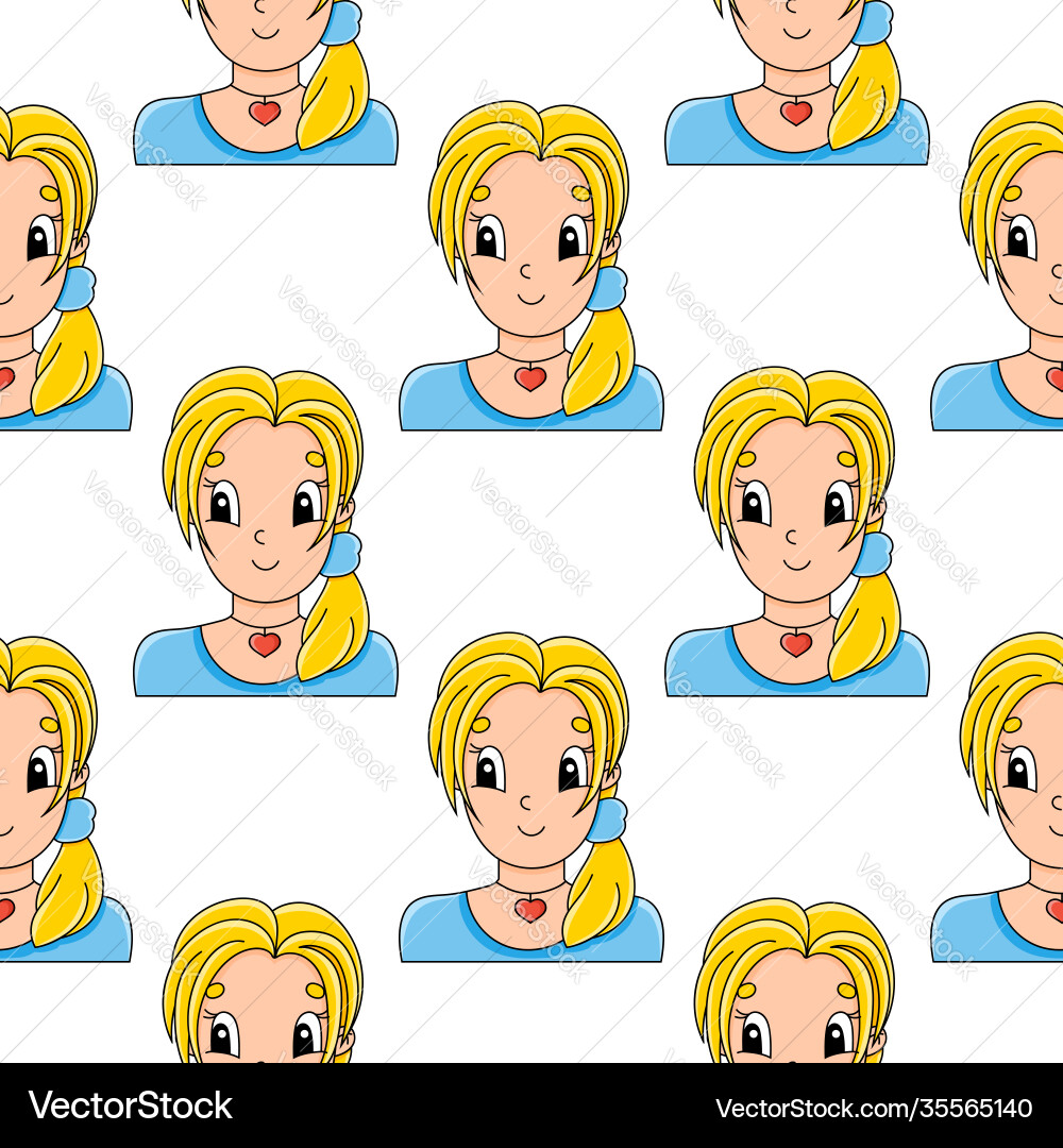 Color seamless pattern cartoon style bright Vector Image