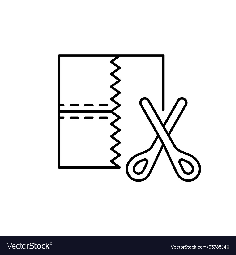 Patchwork and scissors flaps fabric sewn vector image Patchwork and scissors flaps fabric sewn
