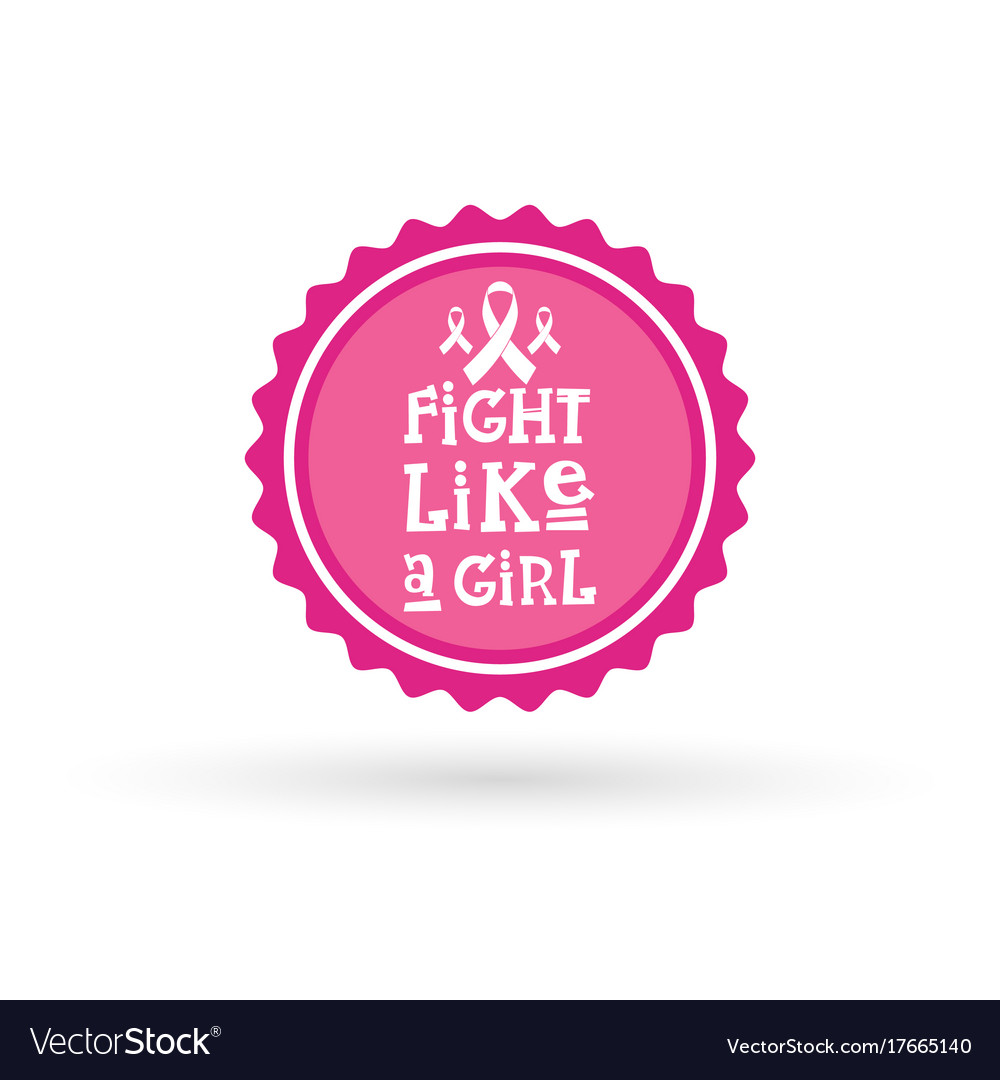 Pink ribbon breast cancer awareness icon isolated