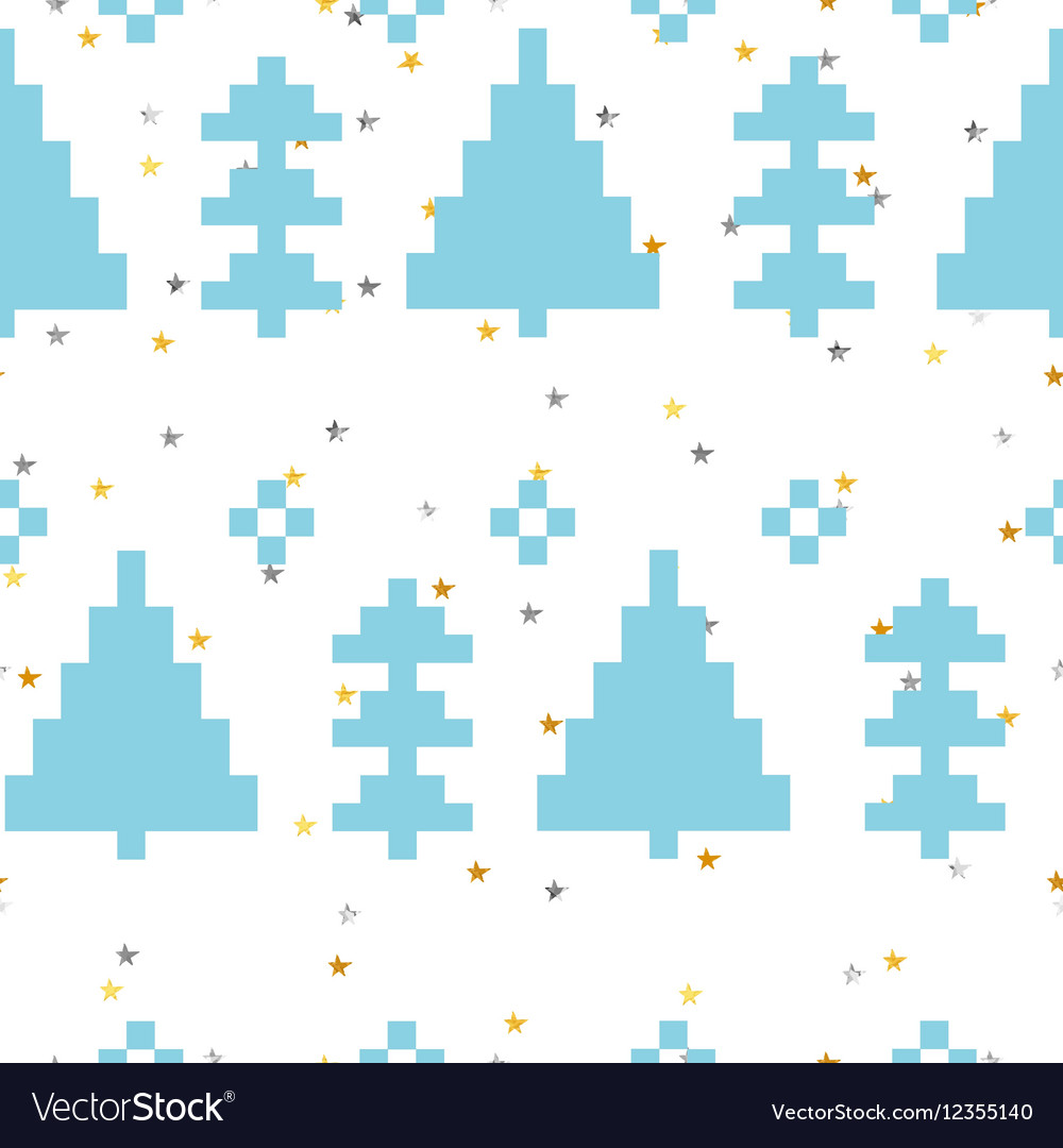 Seamless pattern with new year 8 bit