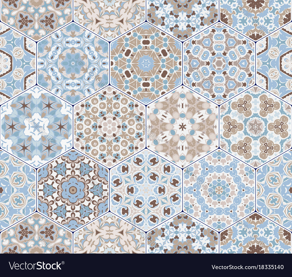 Satz von hexagonalen Mustern