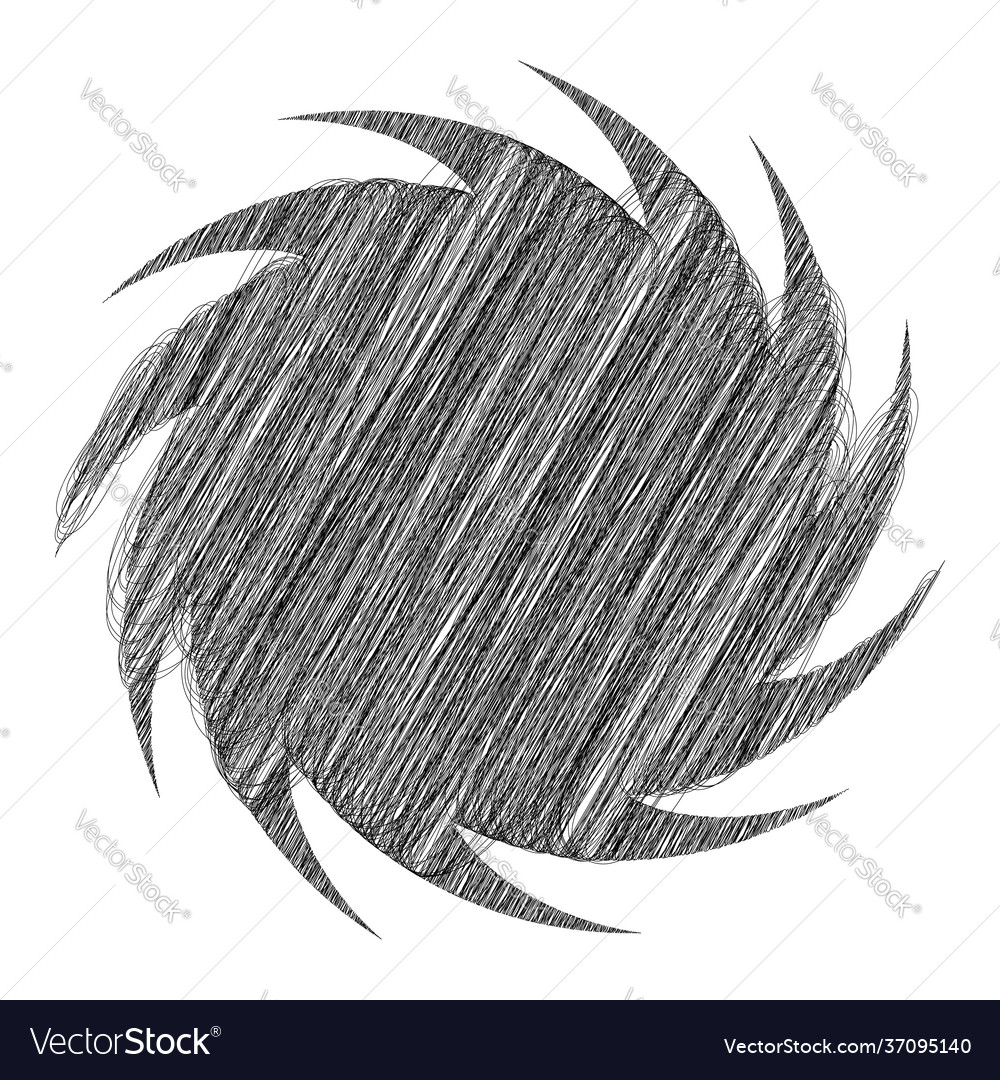 Spiral swirl twirl design element with sketchy vector image Spiral swirl twirl design element with sketchy