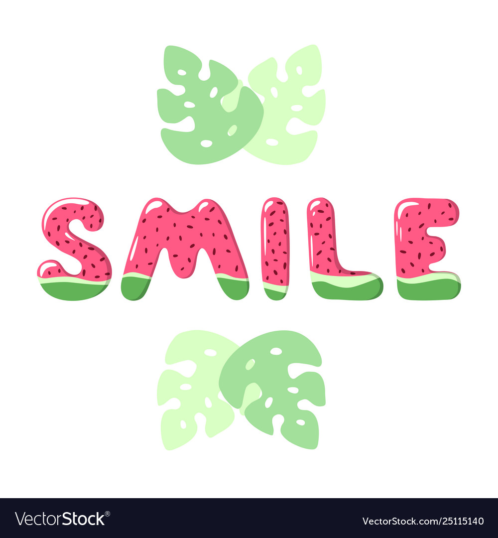 Watermelon font Royalty Free Vector Image - VectorStock