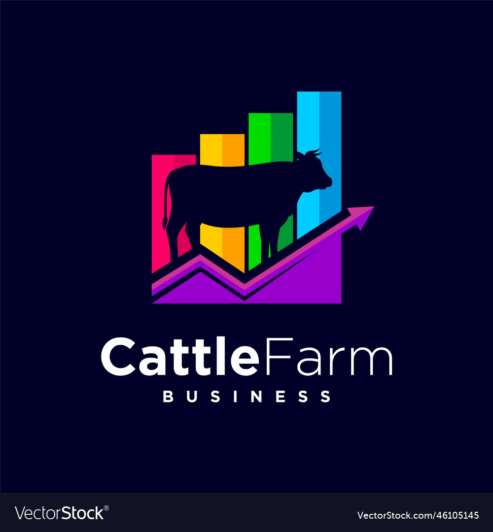 cattle-farm-logo-with-graph-concept-royalty-free-vector