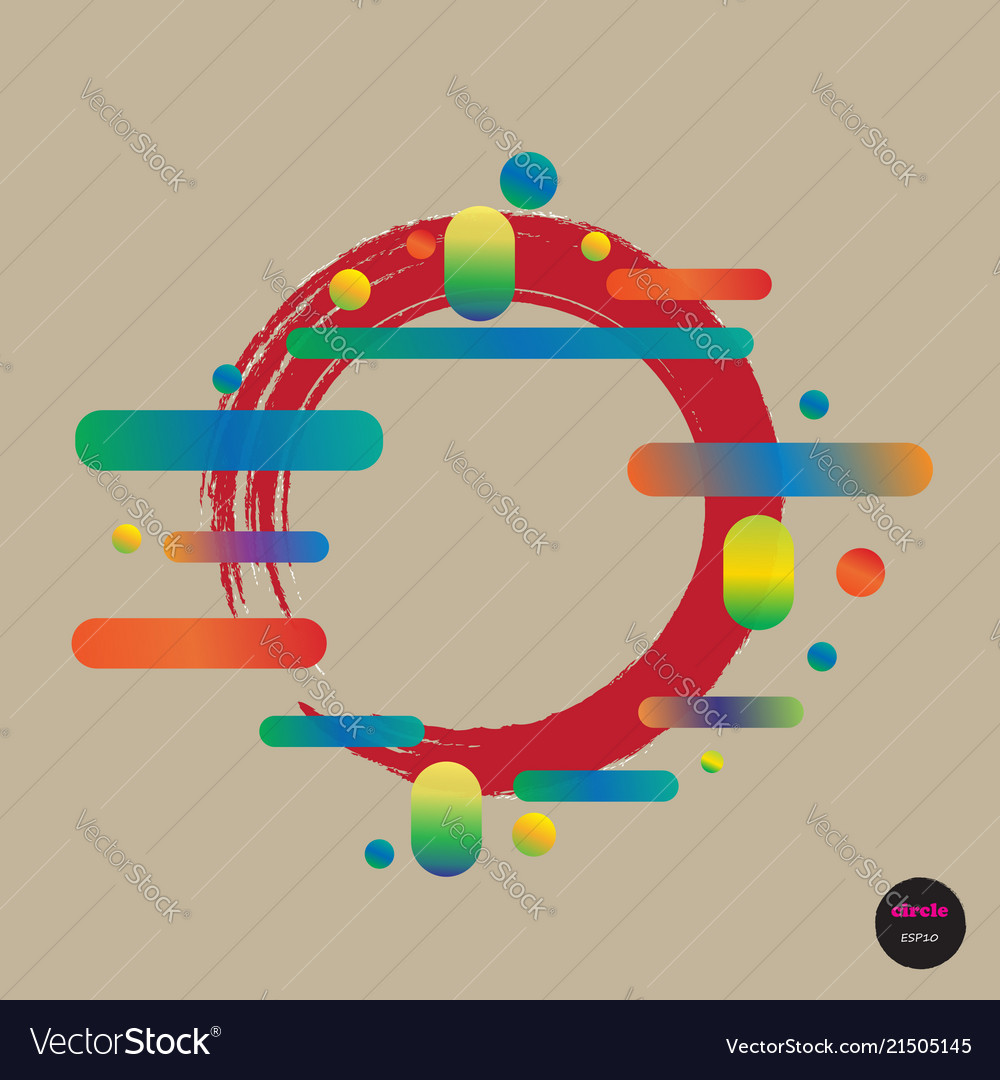 Design colorful circles elements template frame vector image Design colorful circles elements template frame