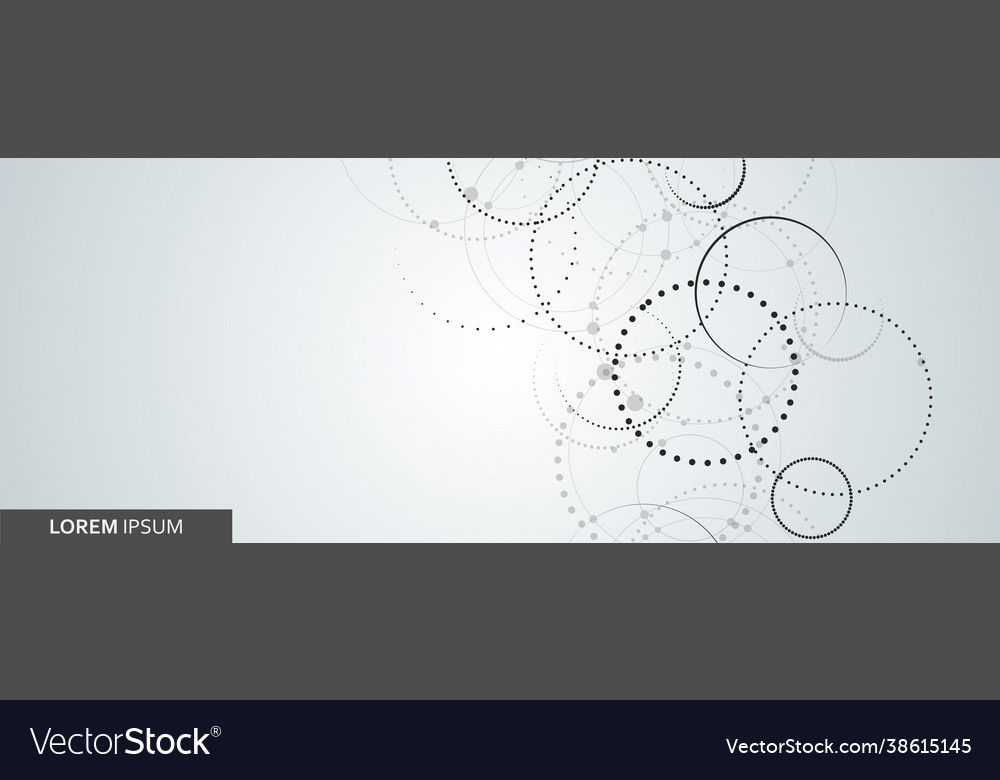 Design template with connect dotted circle vector image Design template with connect dotted circle