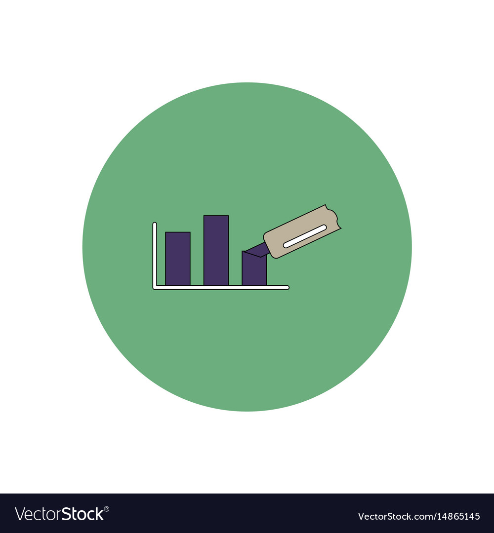 In flat design of column chart