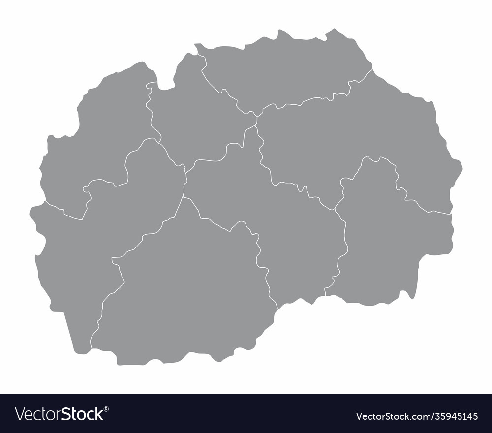 Nordmazedonien Regionen Karte