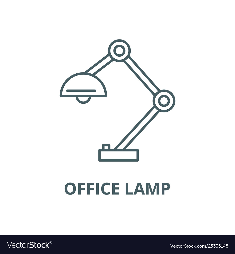 Office lamp line icon linear concept vector image Office lamp line icon linear concept