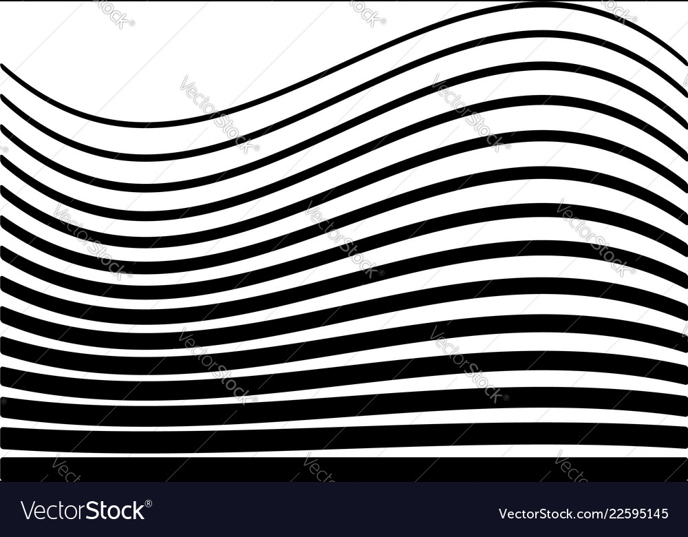 Set of lines with different level deformation vector image Set of lines with different level deformation