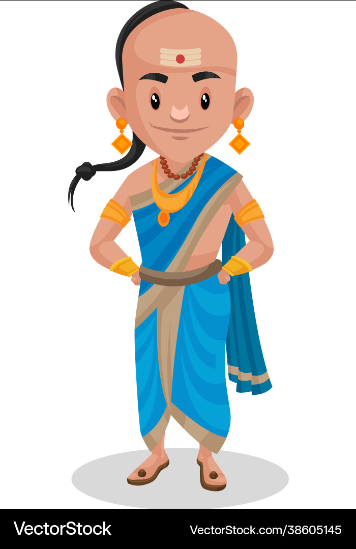 Tenali ramakrishna cartoon character Royalty Free Vector