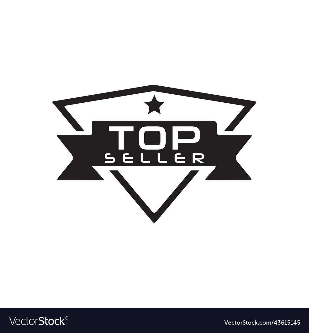 Top seller emblem logo design Royalty Free Vector Image