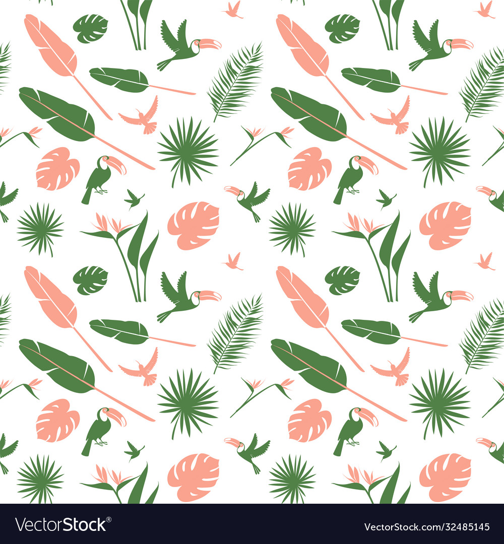 Tropical Floral Seamless Pattern