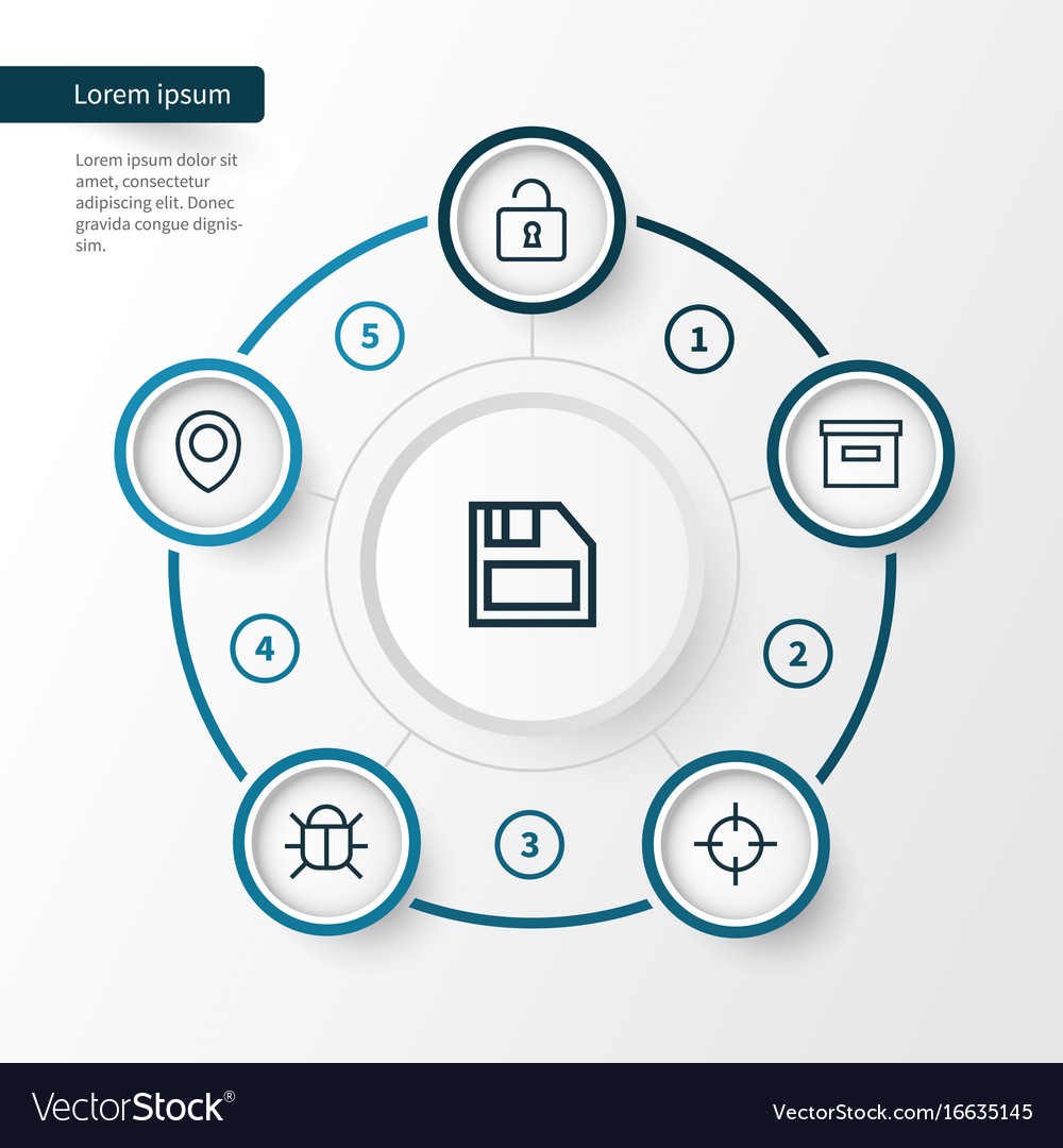 User outline icons set collection of target