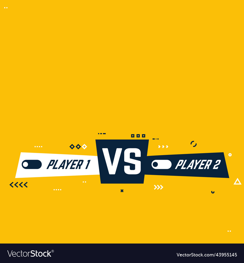 Versus battle template vs Royalty Free Vector Image