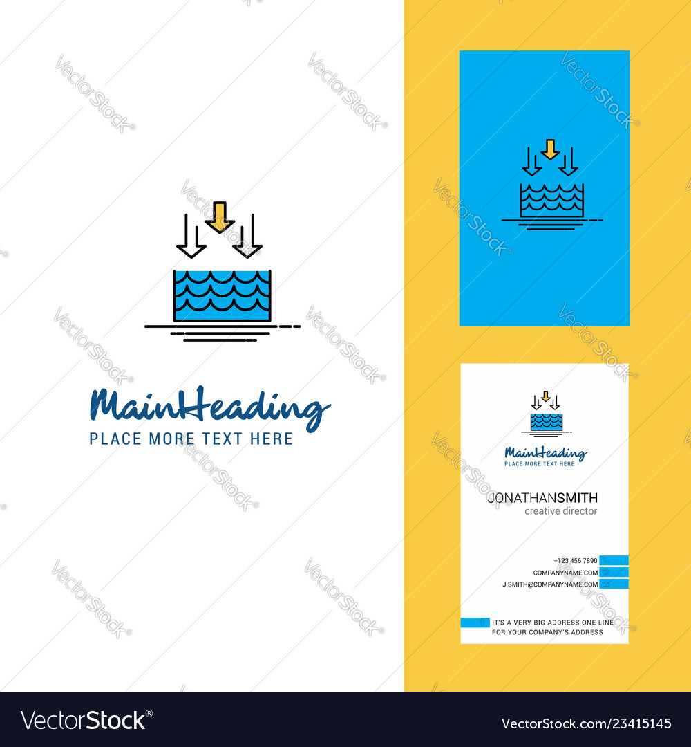 Water evaporation creative logo and business card