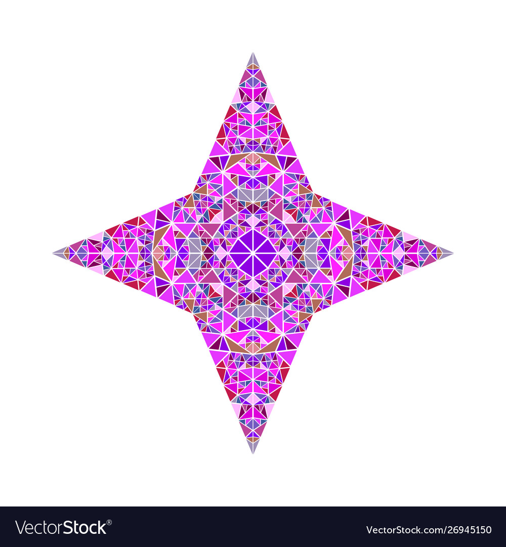 Abstract colorful isolated polygonal triangle