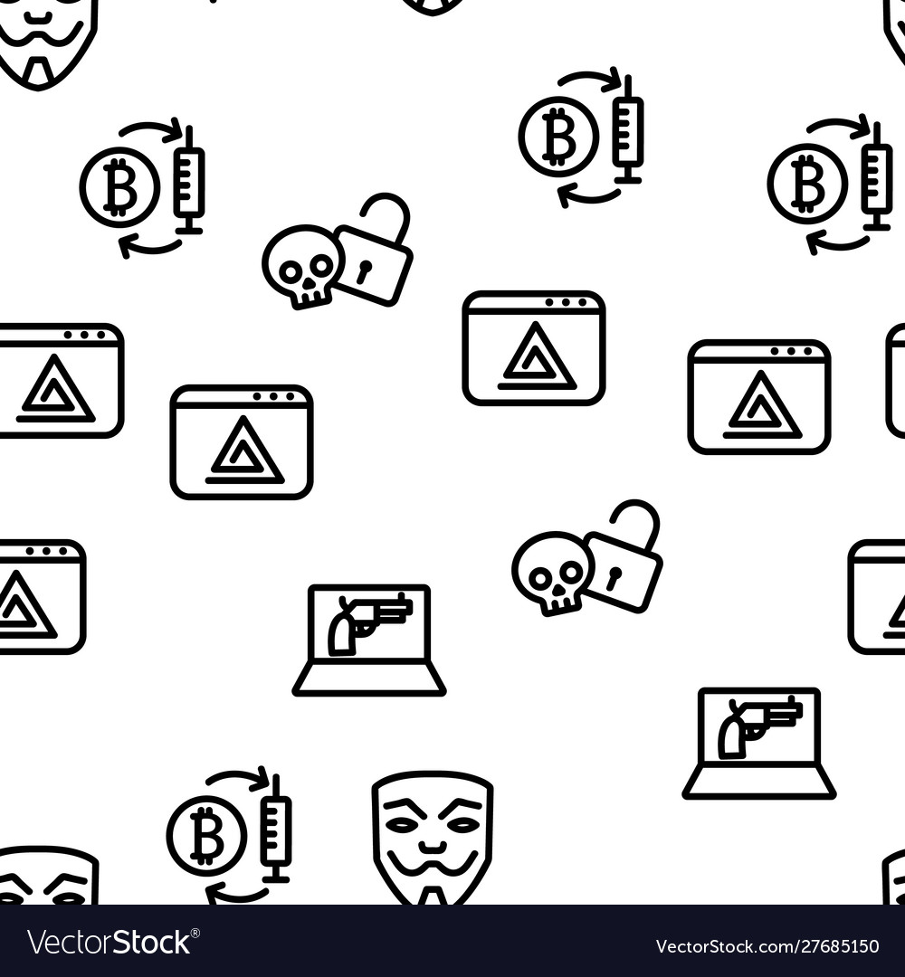 Darknet seamless pattern vector image Darknet seamless pattern