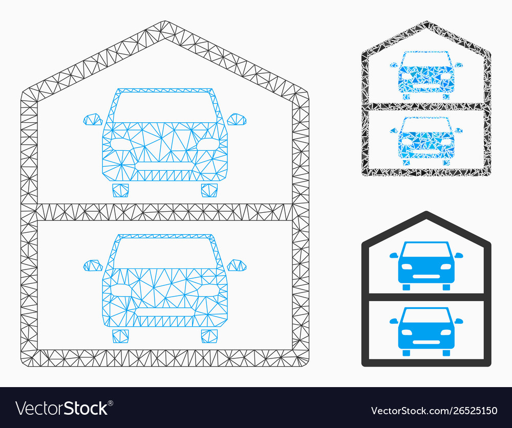 Multi-storey car park mesh 2d model