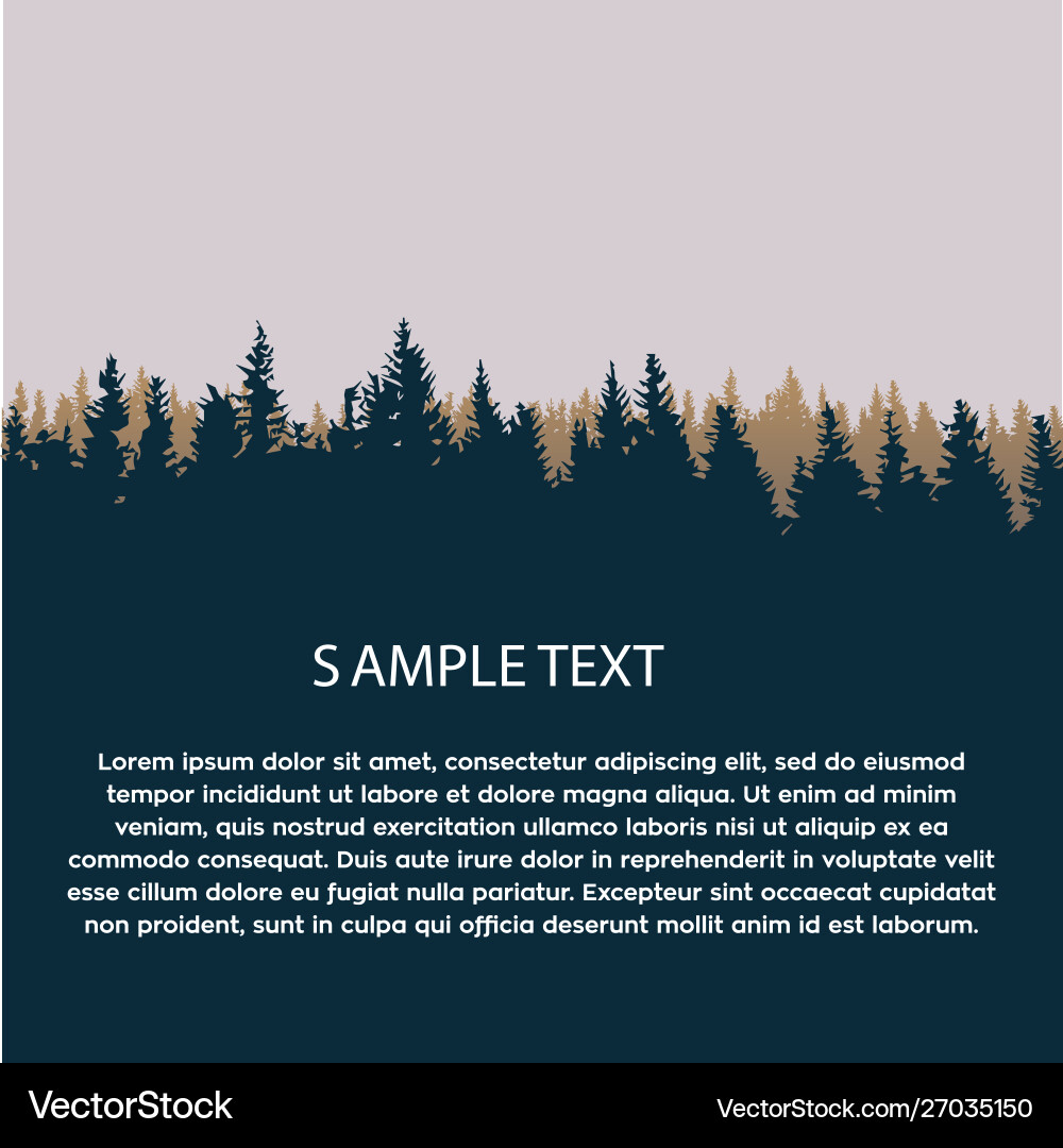 Pine forest background Royalty Free Vector Image