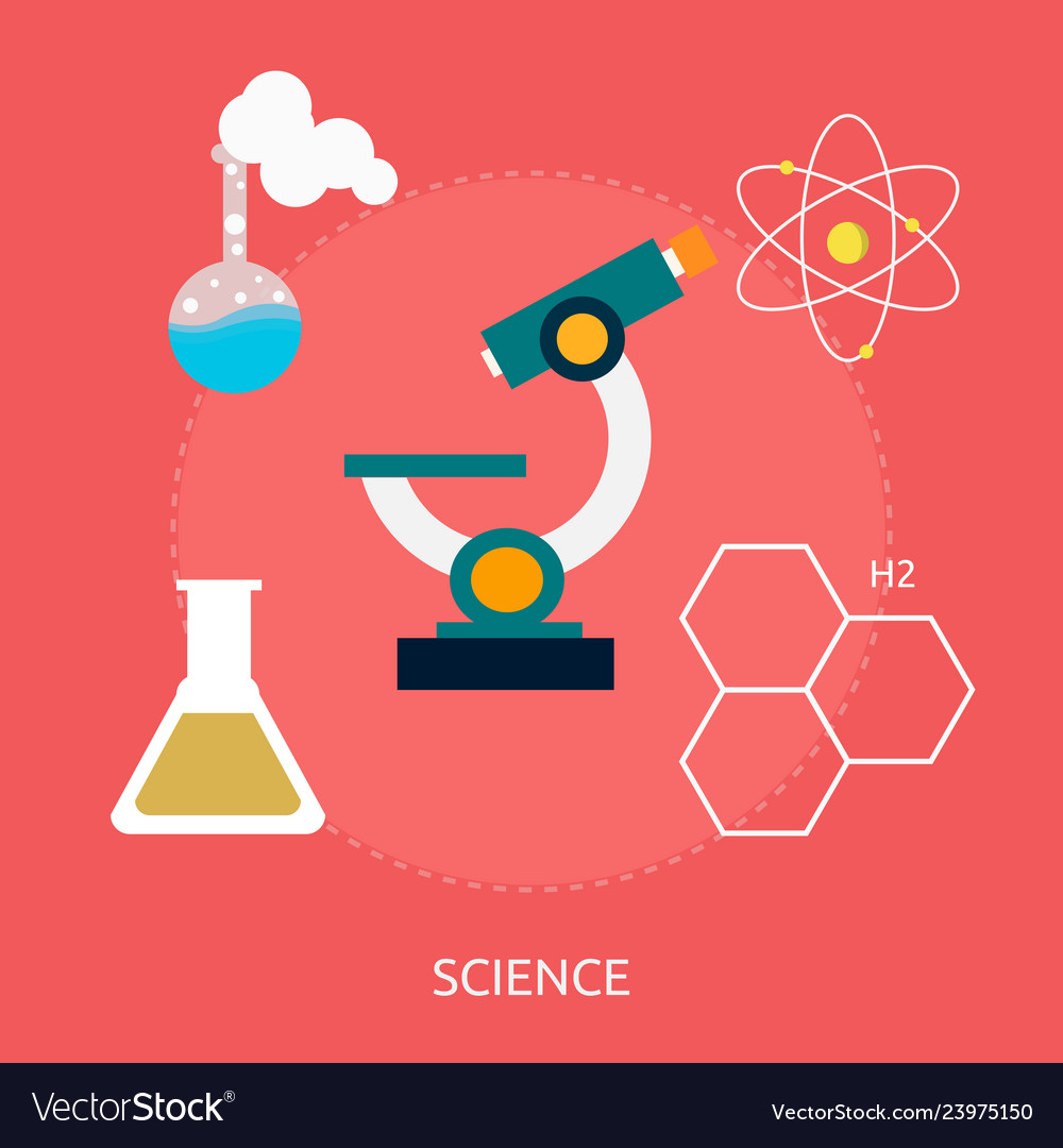 Science conceptual design Royalty Free Vector Image