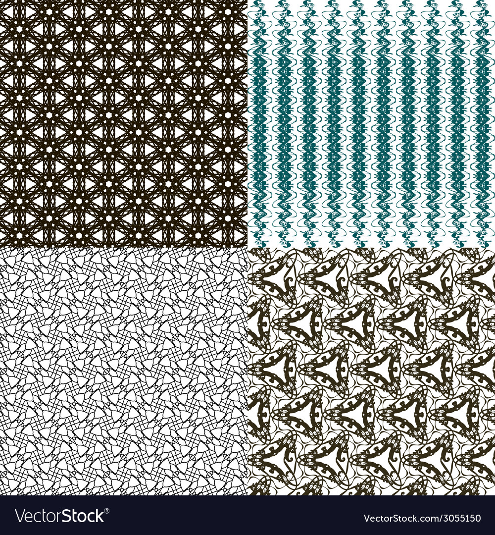 Set of geometric pattern in op art design