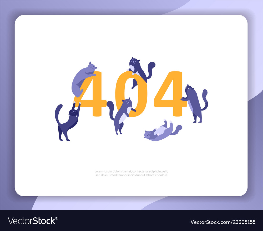 404 Error Page with Cute Cats