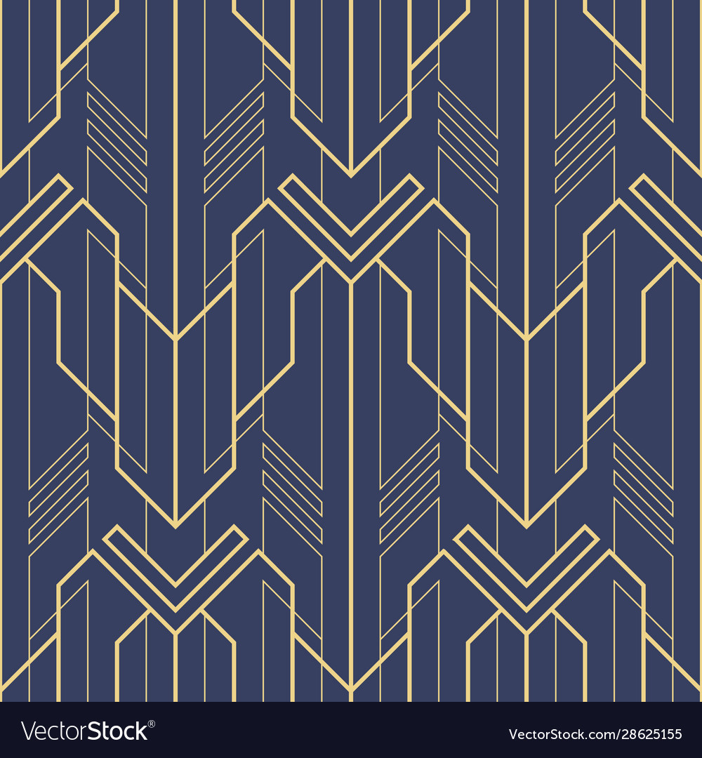 Abstract Art Deco Geometric Seamless Pattern Vector Image