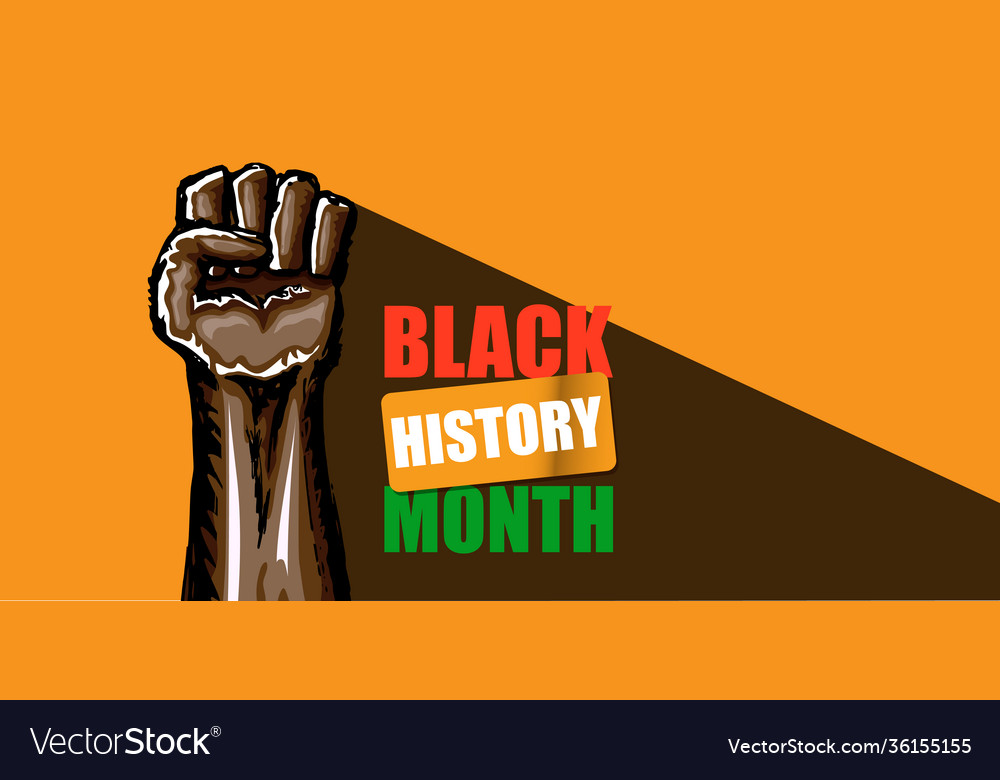 Black history month horizontal banner