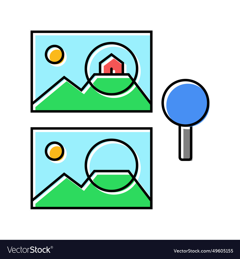 Find the difference color icon Royalty Free Vector Image