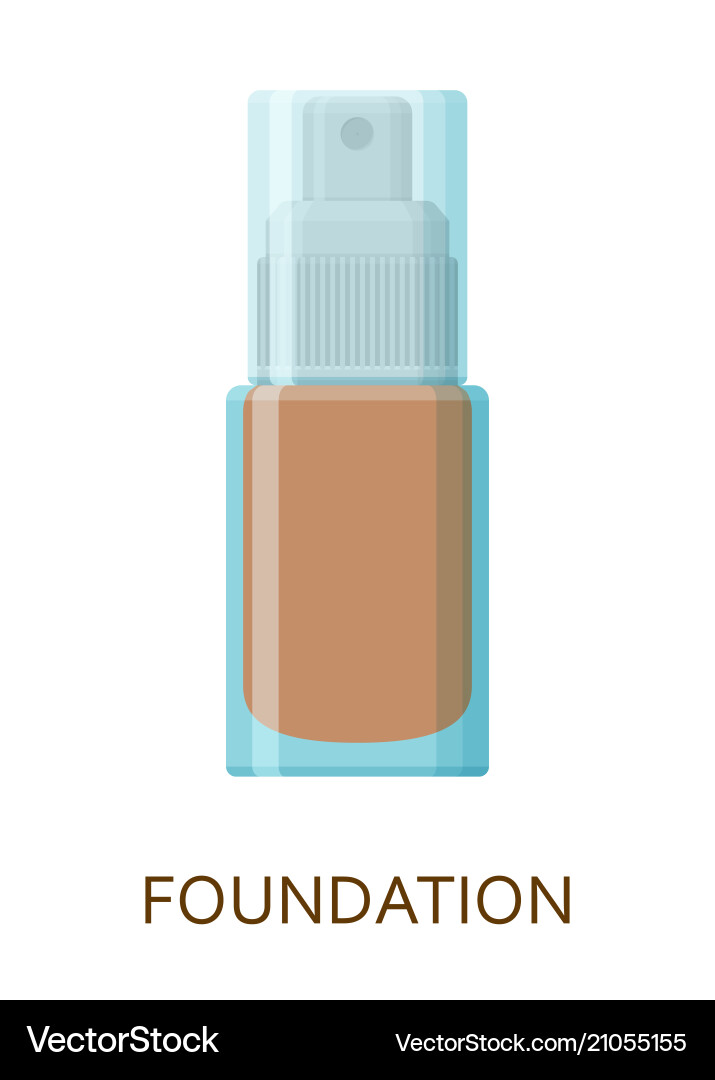 Foundation make up background cosmetic icons Vector Image