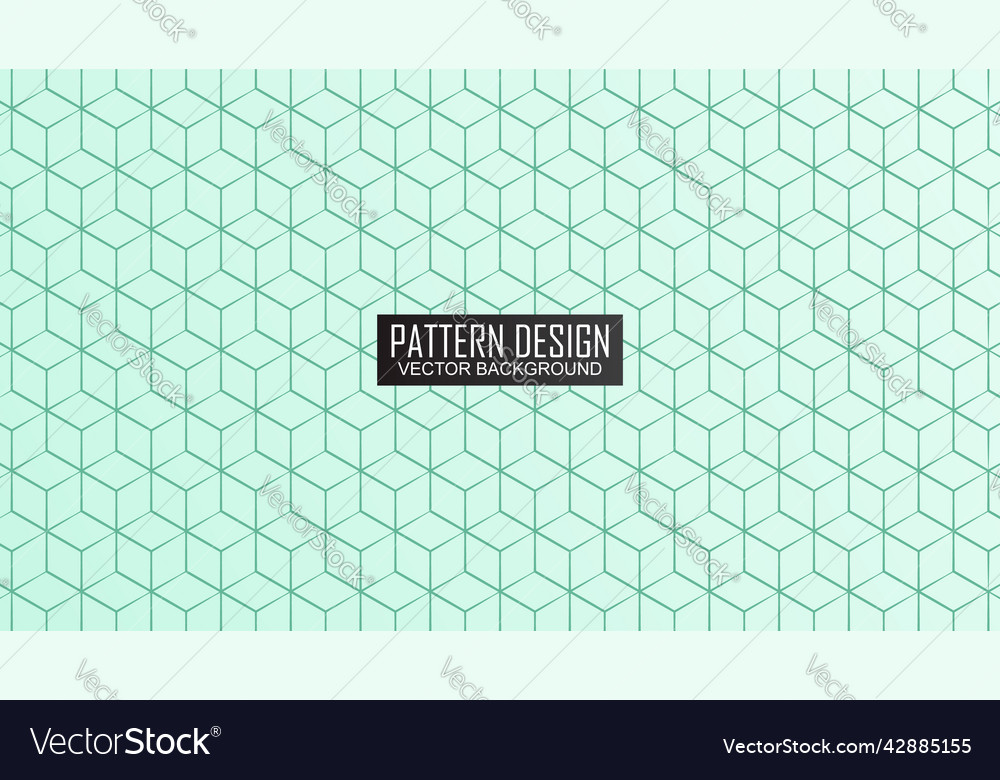 Green background with hexagon pattern design