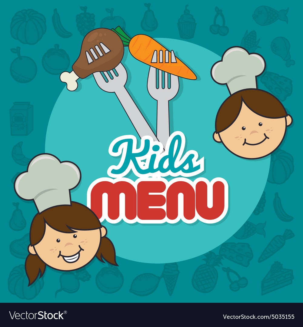 Kids food design Royalty Free Vector Image - VectorStock